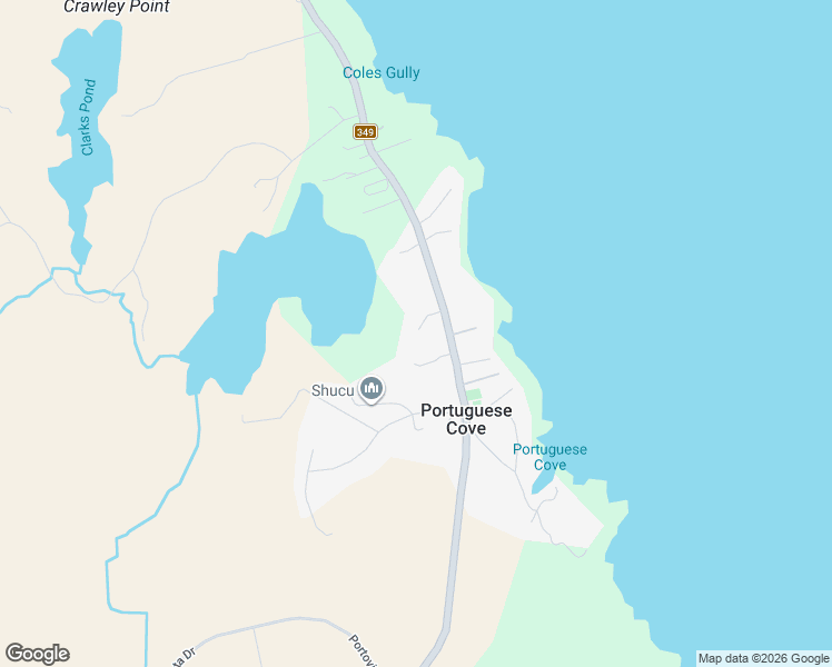 map of restaurants, bars, coffee shops, grocery stores, and more near 653 Portuguese Cove Road in Portuguese Cove