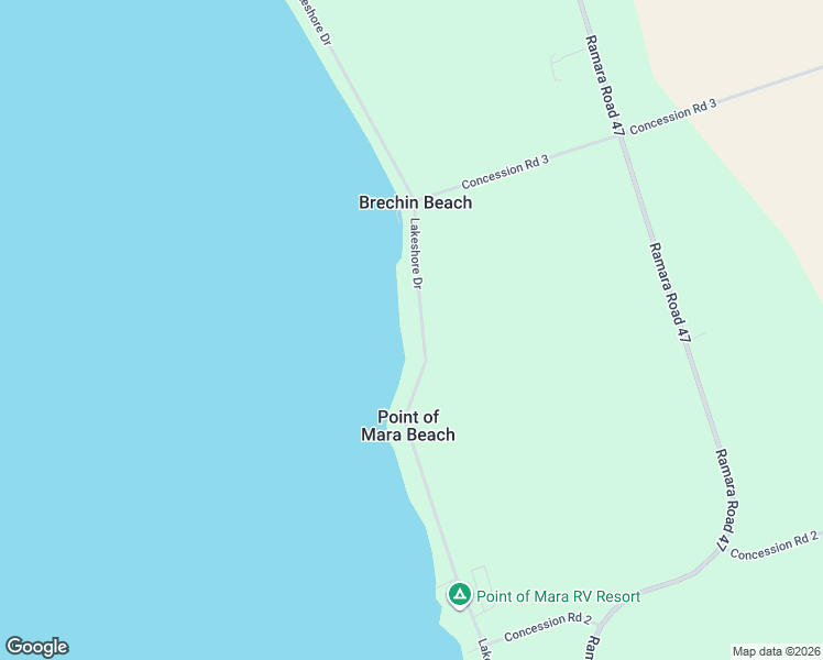 map of restaurants, bars, coffee shops, grocery stores, and more near 2458 Lakeshore Drive in Brechin