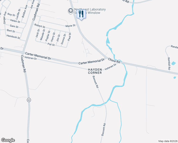 map of restaurants, bars, coffee shops, grocery stores, and more near 5 Bassett Road in Winslow