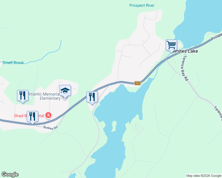 map of restaurants, bars, coffee shops, grocery stores, and more near 2 Prospect Bay Road in Prospect Bay
