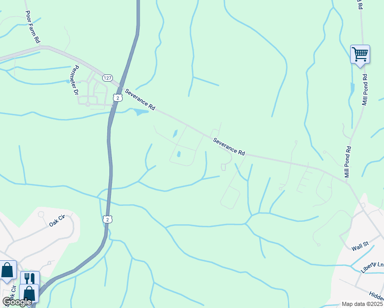 map of restaurants, bars, coffee shops, grocery stores, and more near 18 Pheasant Woods in Colchester