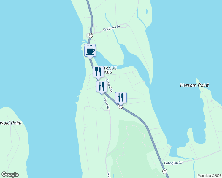 map of restaurants, bars, coffee shops, grocery stores, and more near 32 Augusta Road in Belgrade