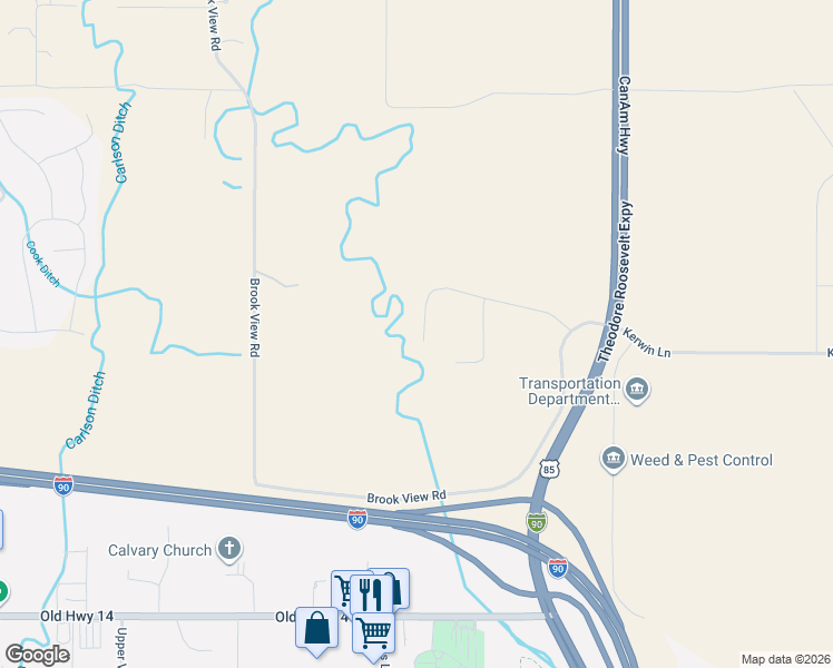 map of restaurants, bars, coffee shops, grocery stores, and more near Rio Drive in Spearfish