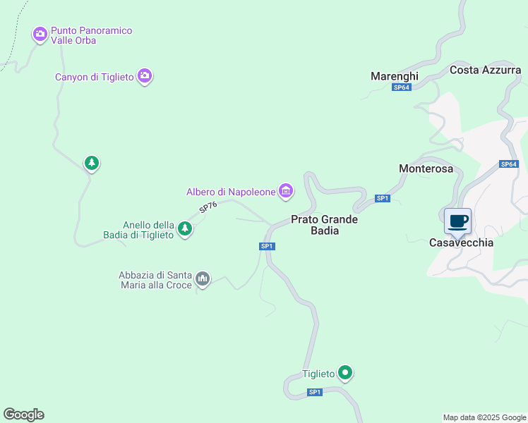 map of restaurants, bars, coffee shops, grocery stores, and more near in Città Metropolitana di Genova