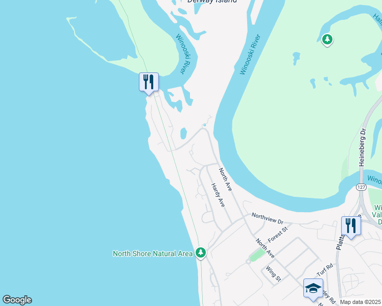 map of restaurants, bars, coffee shops, grocery stores, and more near 20 Derway Drive in Burlington