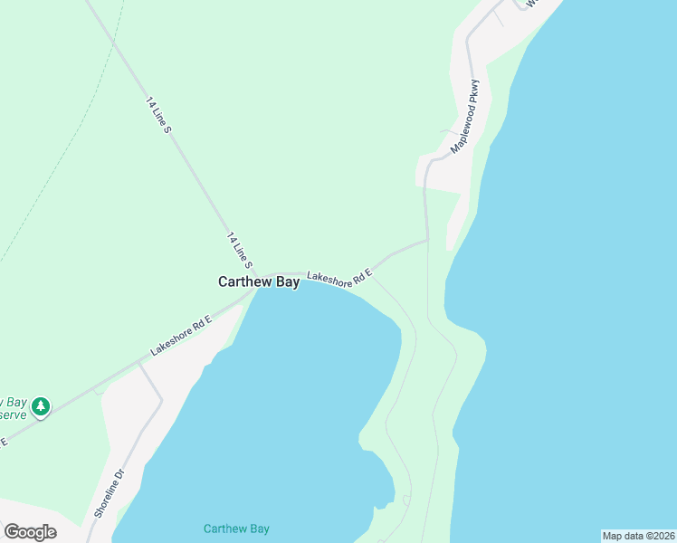 map of restaurants, bars, coffee shops, grocery stores, and more near 2858 Lakeshore Road East in Orillia