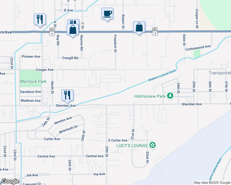 map of restaurants, bars, coffee shops, grocery stores, and more near 2925 Bass Avenue in Cody