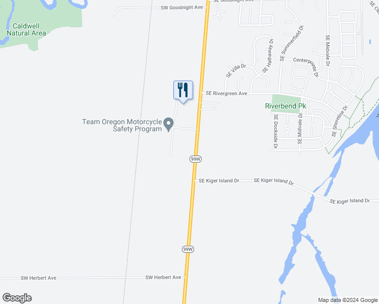 map of restaurants, bars, coffee shops, grocery stores, and more near 3680 Southwest 3rd Street in Corvallis