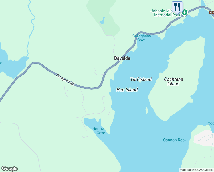 map of restaurants, bars, coffee shops, grocery stores, and more near 4526 Prospect Road in Bayside