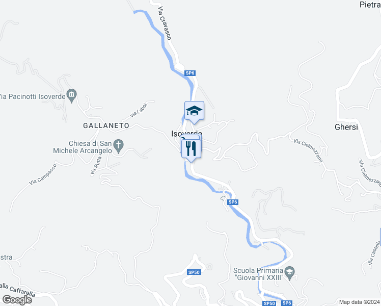 map of restaurants, bars, coffee shops, grocery stores, and more near 6 Piazza Bruno N. in Isoverde