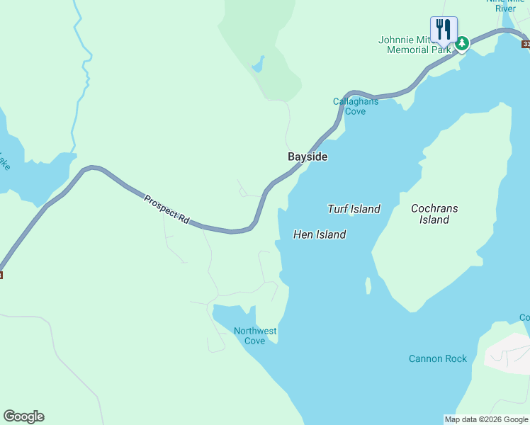 map of restaurants, bars, coffee shops, grocery stores, and more near 4520 Prospect Road in Bayside