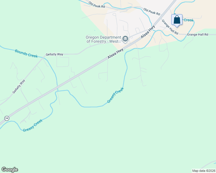 map of restaurants, bars, coffee shops, grocery stores, and more near 32816 Hartless Hill Lane in Philomath