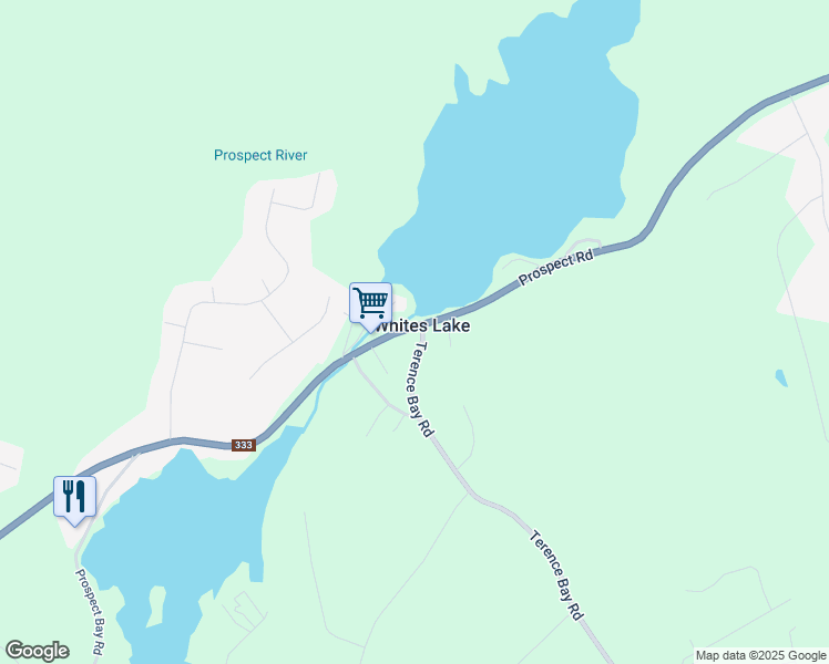map of restaurants, bars, coffee shops, grocery stores, and more near 31 Terence Bay Road in Whites Lake