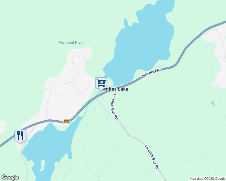 map of restaurants, bars, coffee shops, grocery stores, and more near 27 Terence Bay Road in Whites Lake