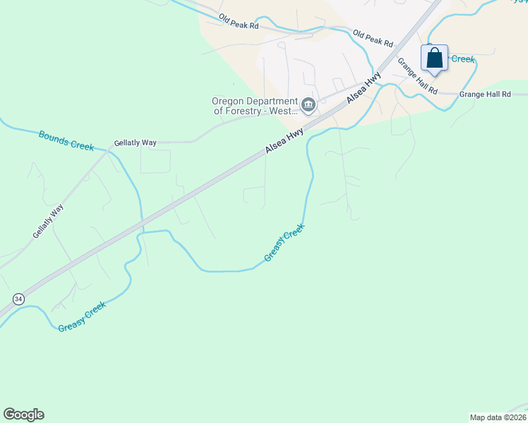 map of restaurants, bars, coffee shops, grocery stores, and more near 32816 Hartless Hill Lane in Philomath