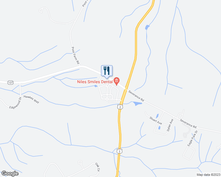 map of restaurants, bars, coffee shops, grocery stores, and more near 2588 Blakely Road in Colchester