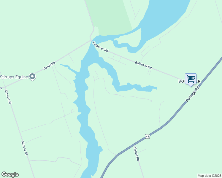 map of restaurants, bars, coffee shops, grocery stores, and more near in Kawartha Lakes