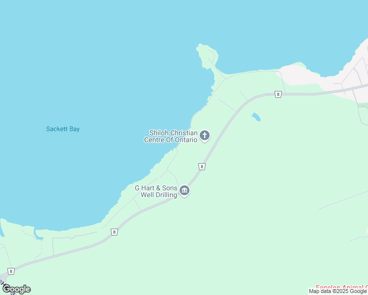 map of restaurants, bars, coffee shops, grocery stores, and more near 117 Grove Road in Kawartha Lakes