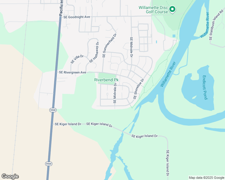 map of restaurants, bars, coffee shops, grocery stores, and more near 3602 Southeast Midvale Drive in Corvallis