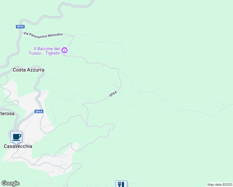 map of restaurants, bars, coffee shops, grocery stores, and more near 89 Via Francia in Città Metropolitana di Genova