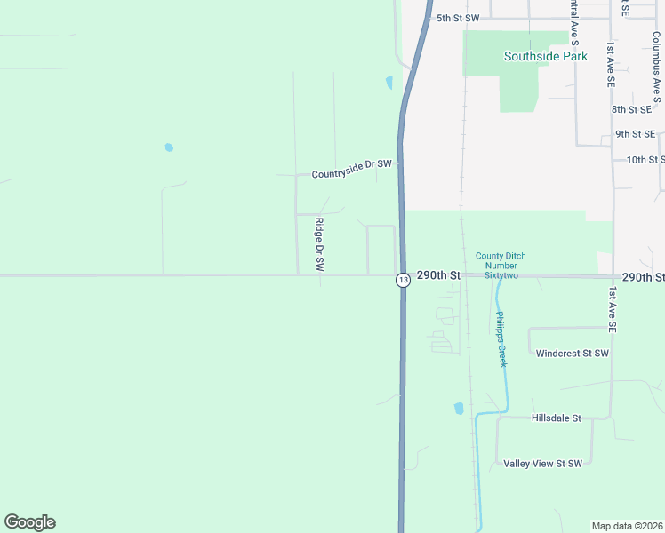 map of restaurants, bars, coffee shops, grocery stores, and more near 1408 Ridge Drive Southwest in New Prague