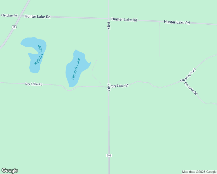 map of restaurants, bars, coffee shops, grocery stores, and more near F-97 in Roscommon