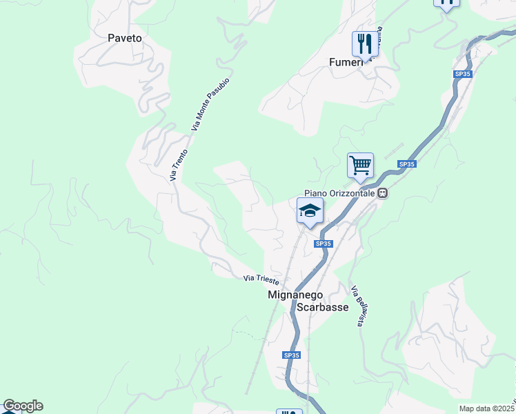 map of restaurants, bars, coffee shops, grocery stores, and more near 7 Via Costigliolo in Mignanego