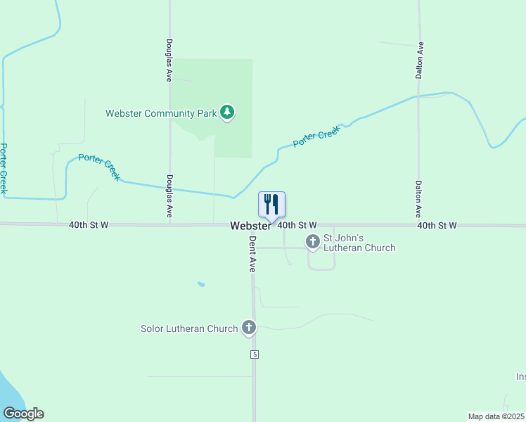 map of restaurants, bars, coffee shops, grocery stores, and more near 4477 40th Street West in Webster