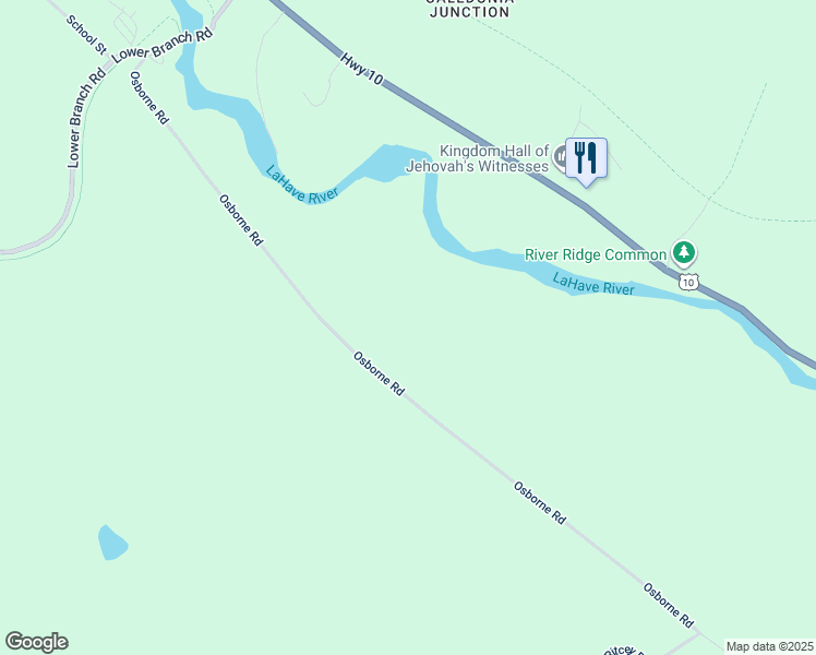 map of restaurants, bars, coffee shops, grocery stores, and more near Osborne Road in New Germany