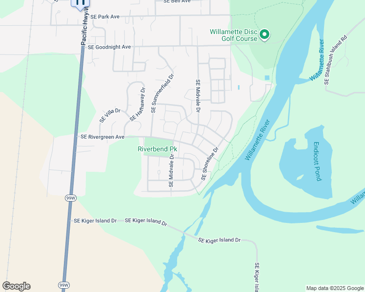 map of restaurants, bars, coffee shops, grocery stores, and more near 3507 Southeast Quayside Street in Corvallis