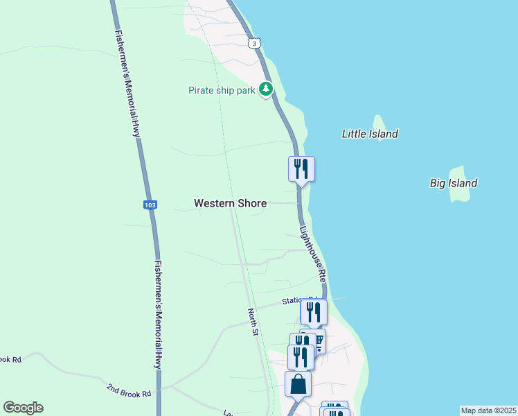 map of restaurants, bars, coffee shops, grocery stores, and more near 39 Frank Swinamer Road in Western Shore