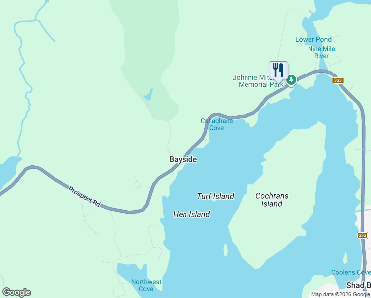 map of restaurants, bars, coffee shops, grocery stores, and more near 4419 Prospect Road in Bayside