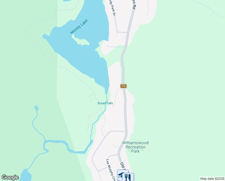 map of restaurants, bars, coffee shops, grocery stores, and more near 19 Francie Drive in Williamswood