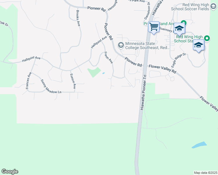 map of restaurants, bars, coffee shops, grocery stores, and more near 259 Frenn Avenue in Red Wing