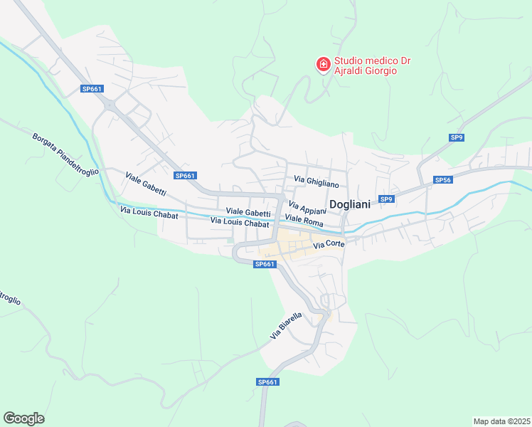 map of restaurants, bars, coffee shops, grocery stores, and more near 43 Via Torino in Dogliani