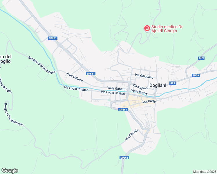 map of restaurants, bars, coffee shops, grocery stores, and more near 82 Viale Gabetti in Dogliani