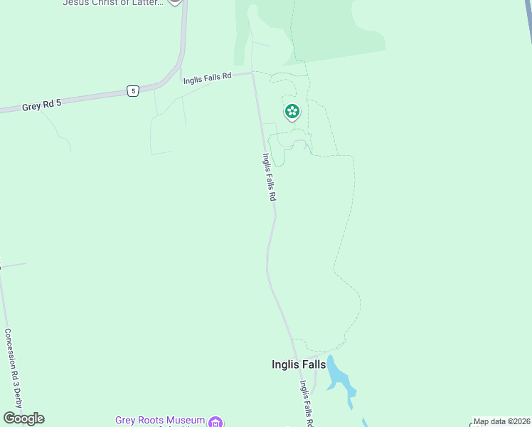map of restaurants, bars, coffee shops, grocery stores, and more near 237868 Inglis Falls Road in Grey County