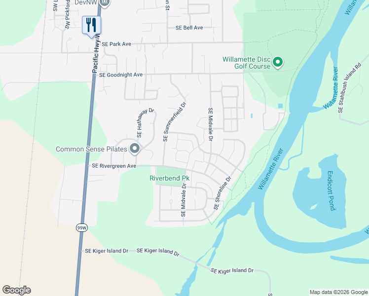 map of restaurants, bars, coffee shops, grocery stores, and more near 900 Southeast Centerpointe Drive in Corvallis