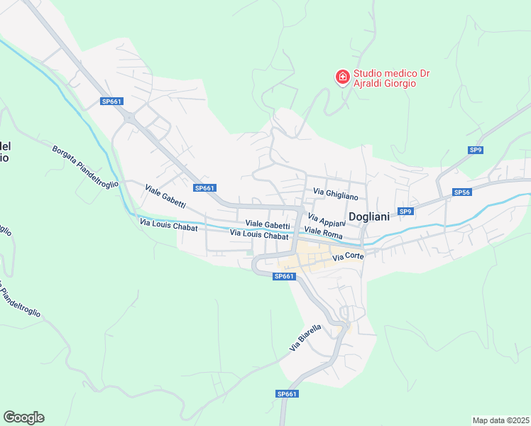 map of restaurants, bars, coffee shops, grocery stores, and more near 43 Via Torino in Dogliani