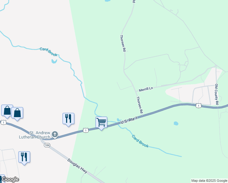 map of restaurants, bars, coffee shops, grocery stores, and more near 30 Fairway Lane in Hancock