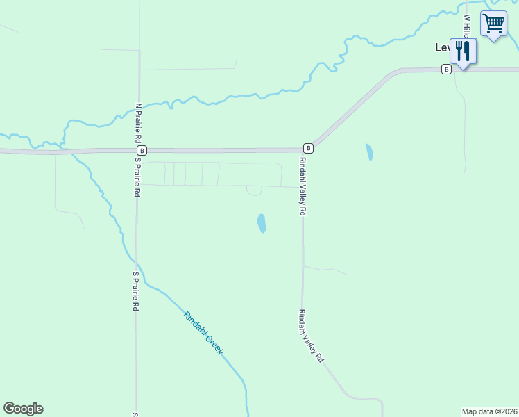map of restaurants, bars, coffee shops, grocery stores, and more near N12757 Rindahl Valley Road in Osseo