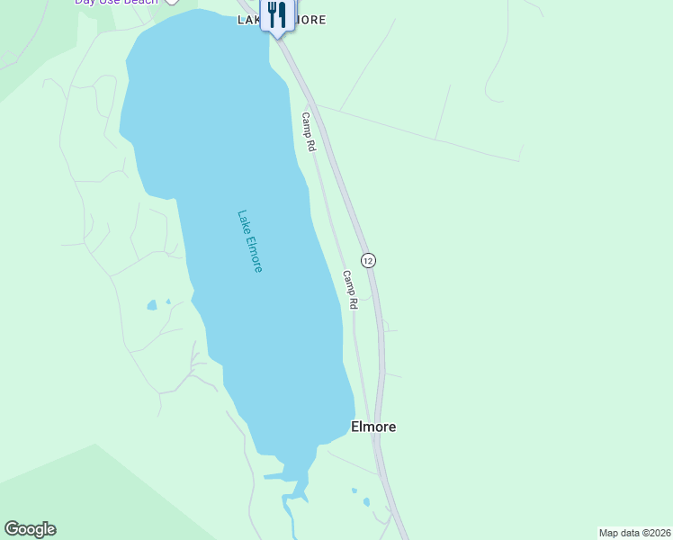 map of restaurants, bars, coffee shops, grocery stores, and more near 374 Camp Road in Elmore