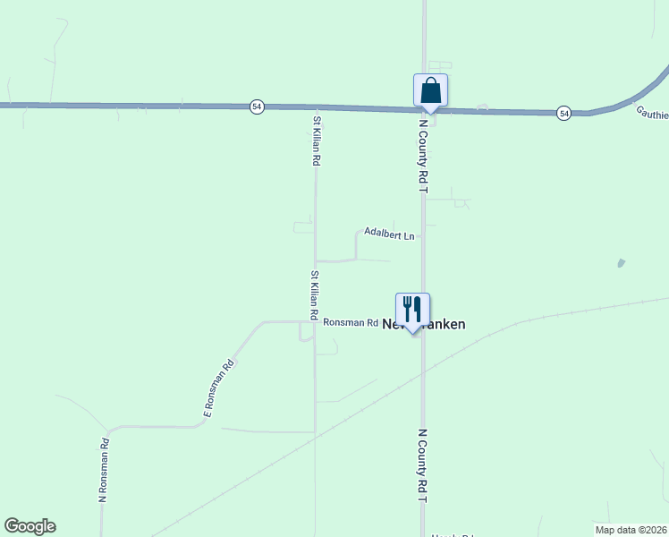 map of restaurants, bars, coffee shops, grocery stores, and more near 2481 Clyde Court in New Franken