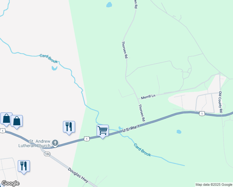 map of restaurants, bars, coffee shops, grocery stores, and more near 30 Fairway Lane in Hancock