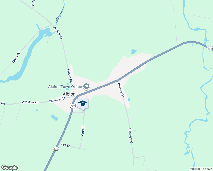 map of restaurants, bars, coffee shops, grocery stores, and more near 58 Main Street in Albion