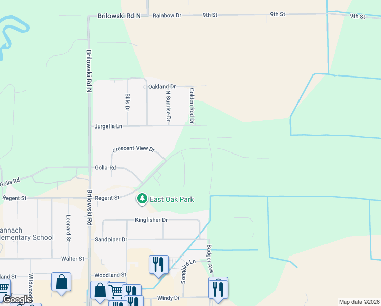 map of restaurants, bars, coffee shops, grocery stores, and more near 5771 Regent Street in Stevens Point
