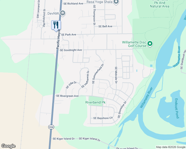 map of restaurants, bars, coffee shops, grocery stores, and more near 756 Natland Place in Corvallis
