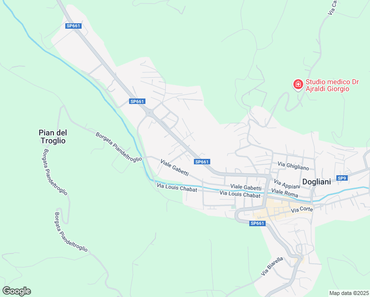 map of restaurants, bars, coffee shops, grocery stores, and more near 55 Via San Rocco in Dogliani