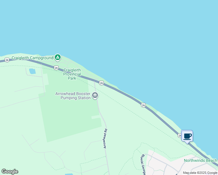 map of restaurants, bars, coffee shops, grocery stores, and more near 209600 Ontario 26 in The Blue Mountains