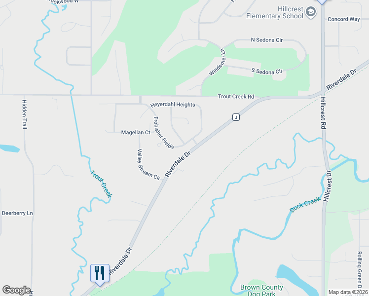 map of restaurants, bars, coffee shops, grocery stores, and more near 1120 Heyerdahl Heights in Hobart